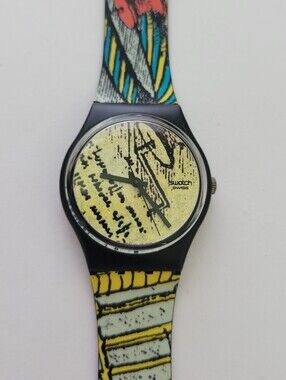 1991 vintage Swatch Gent watch in the "Engineer" design, model GB139